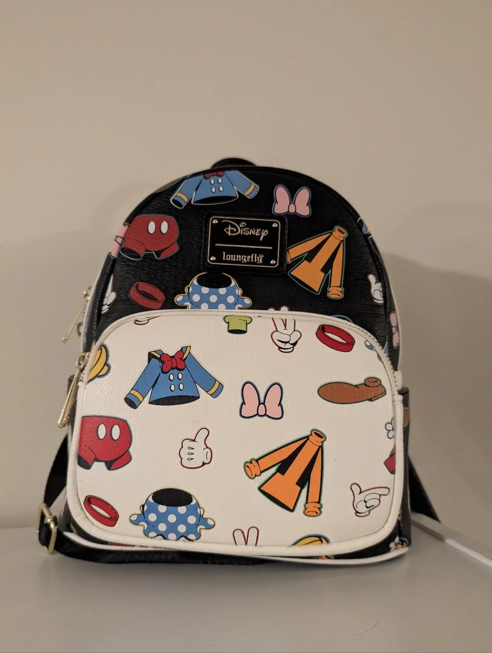 Disney x Loungefly Black & White Character Print Mini Backpack Retired